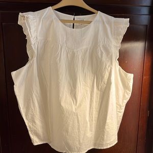 J. Crew White Blouse, Size 3x, New with Tags